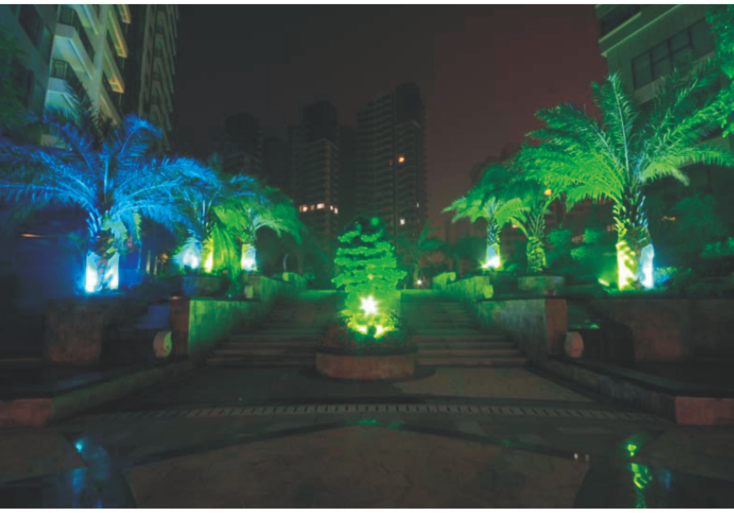 灞桥东湖花园景观照明